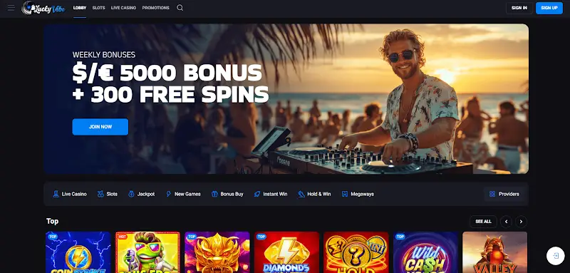 2. Lucky Vibe Casino | Online Casino ohne deutsche Lizenz mit Live Casino